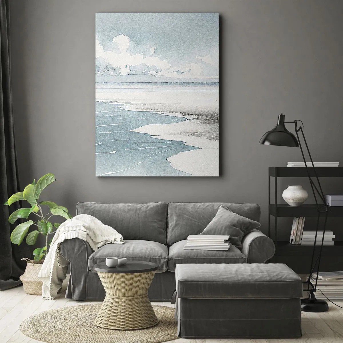Schilderen op canvas - Zachte vloed - 50x70 cm