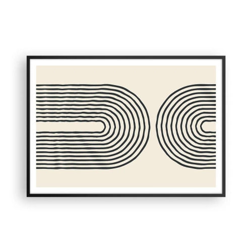 Poster in een zwarte lijst - In een ogenblik ... - 100x70 cm