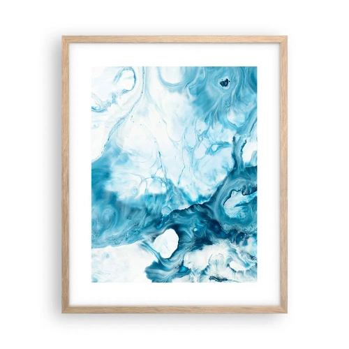 Een poster in een licht eiken lijst - Blauw Concert - 40x50 cm