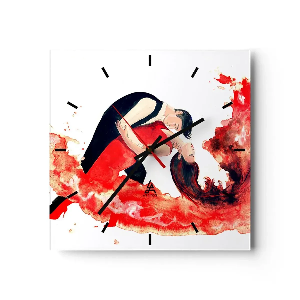 Wandklok - Klok - Tango - een sensuele golf - 30x30 cm