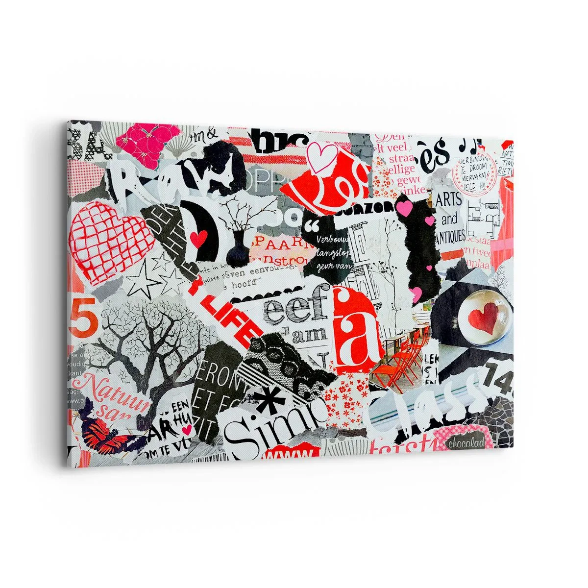 Schilderen op canvas - Hipster-collage - 100x70 cm