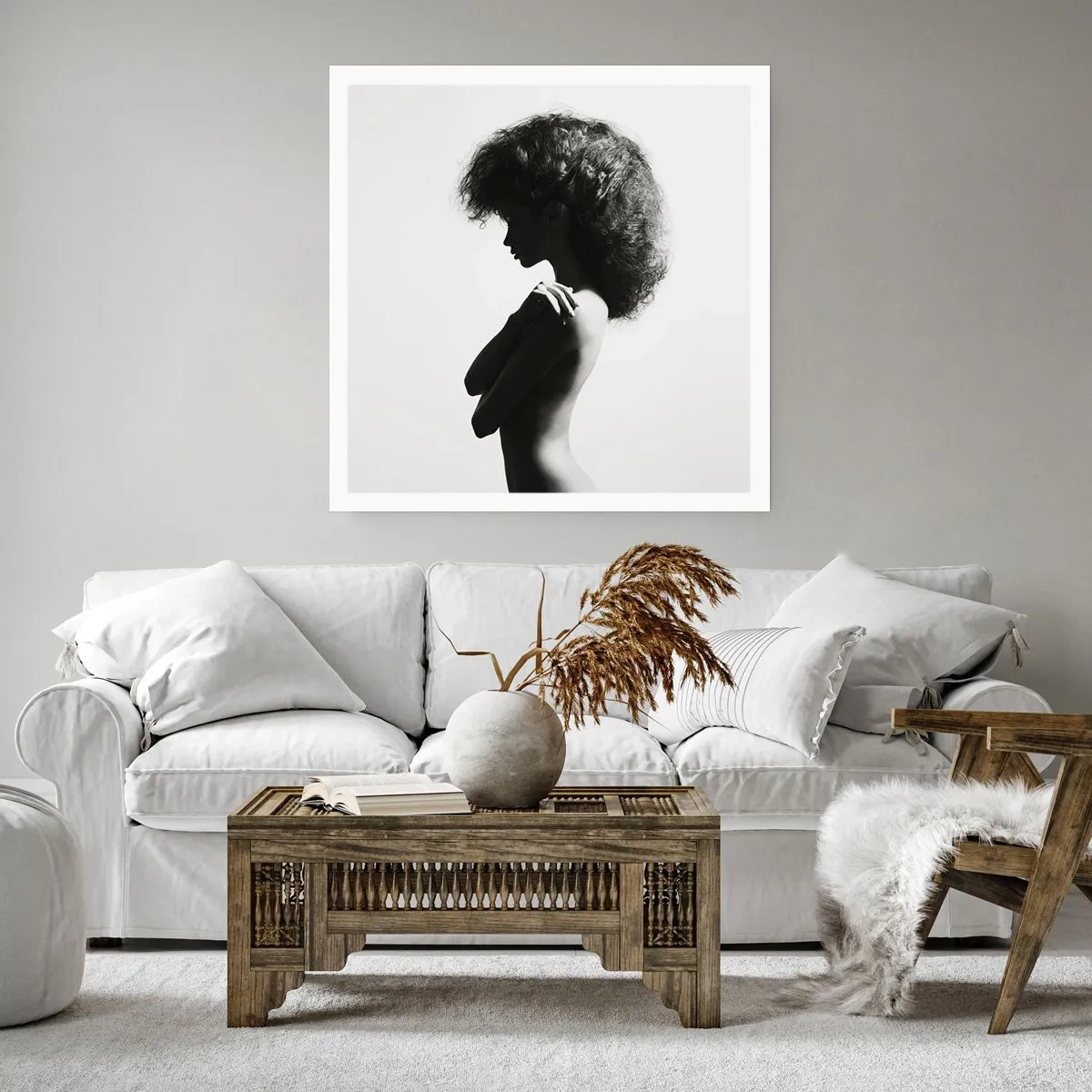 Poster - Als een bloem op een slanke stengel - 60x60 cm