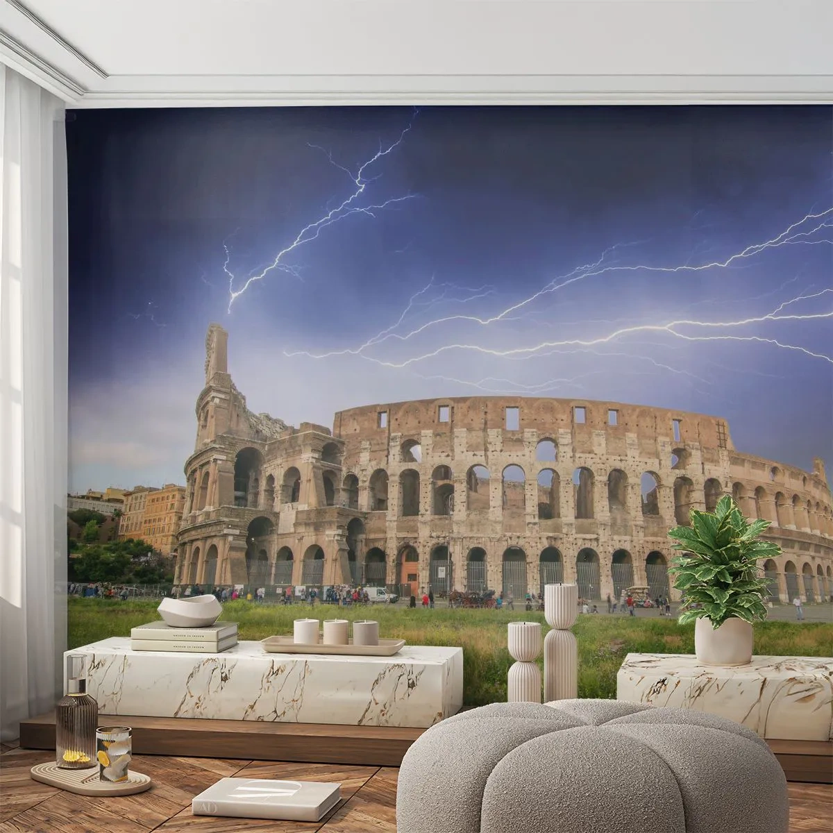 Zelfklevend Fotobehang Deluxe Sticker - Strijd Arena - Architectuur, Rome, Colosseum - 250x175 cm