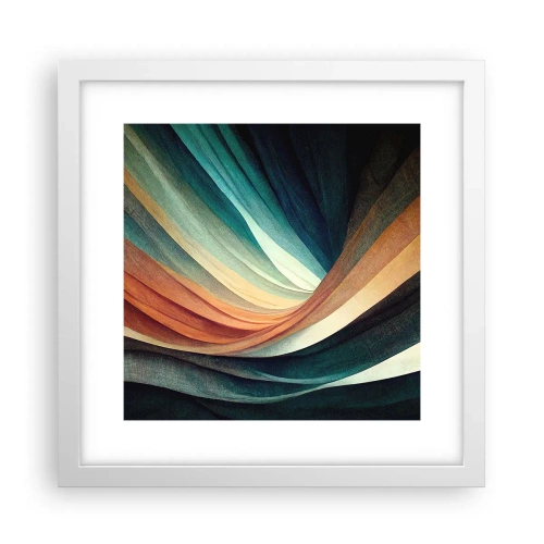 Poster in een witte lijst - Geweven uit kleuren - 30x30 cm