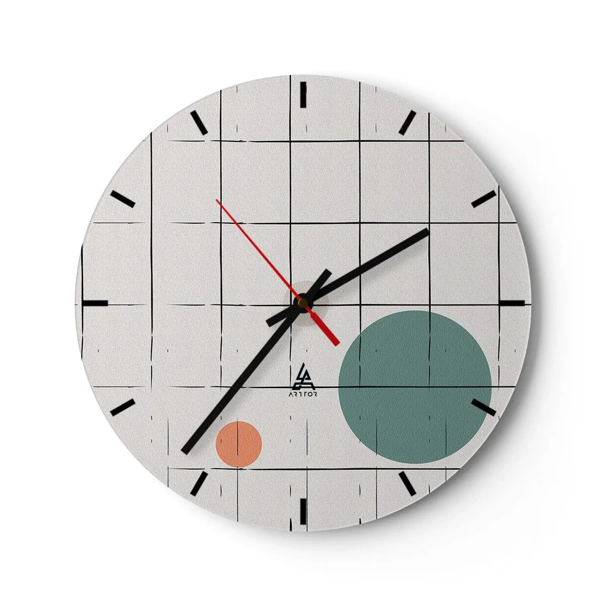 Wandklok - Klok - Gevangen. Wij of zij? - 40x40 cm