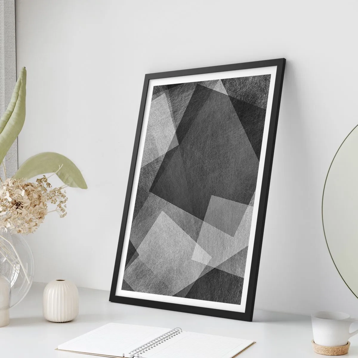 Poster in een zwarte lijst - Het eeuwige symbool van duurzaamheid en orde - 30x40 cm