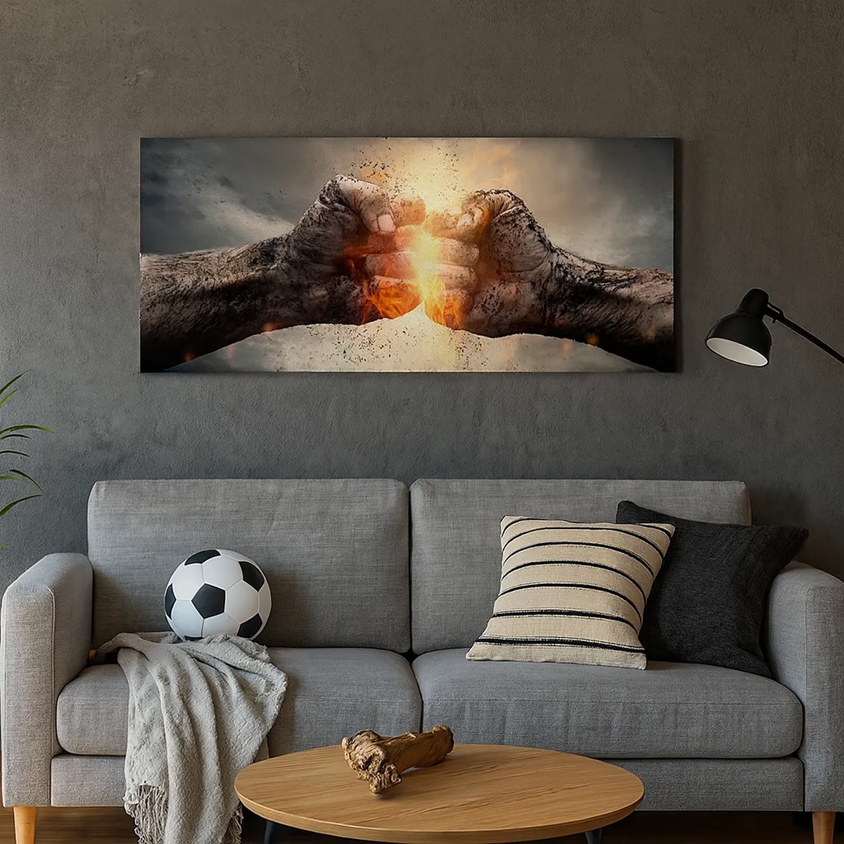 Schilderen op canvas - Sta op voor een gevecht - 30x30 cm