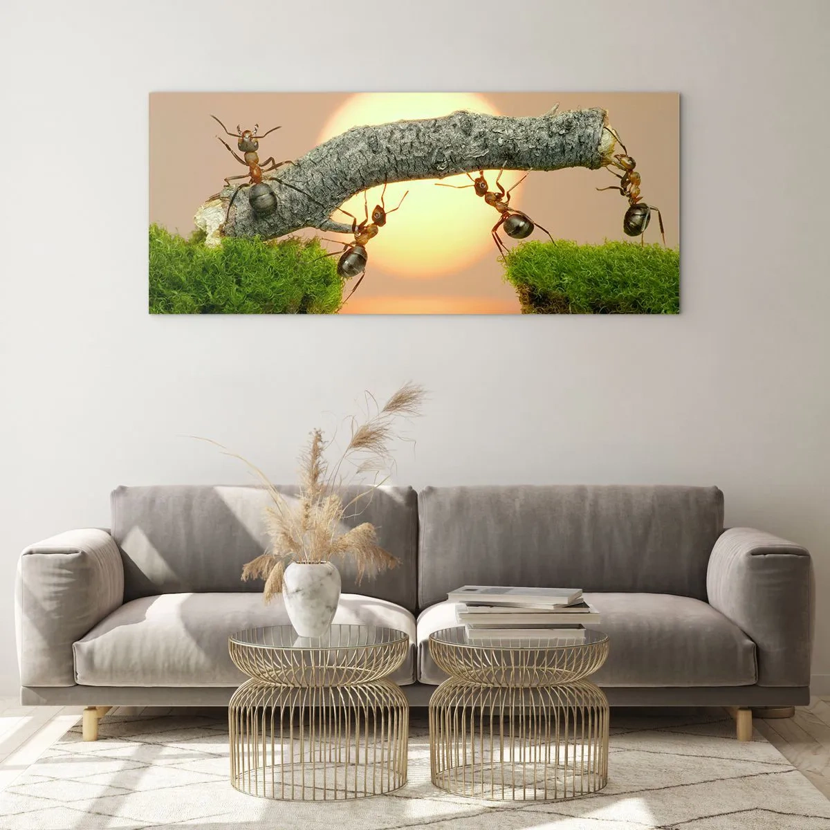 Schilderen op glas - Gelukkig samenwerken - 120x50 cm