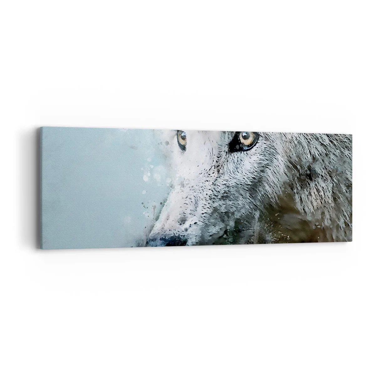 Schilderen op canvas - Ontmoet de wolvenziel - 90x30 cm