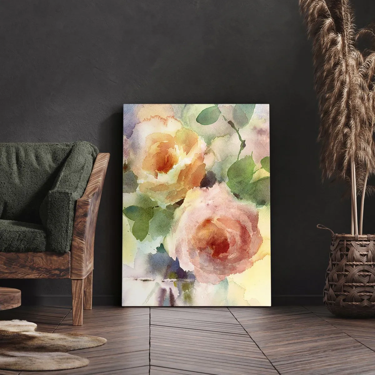 Schilderen op canvas - Delicaat als aquarel - 55x100 cm