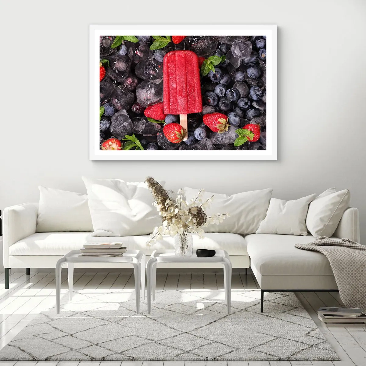 Poster in een witte lijst - De smaak van hete zomer - 100x70 cm