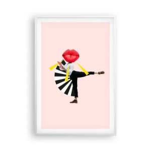 Poster in een witte lijst - Surrealistische pop-art - 61x91 cm