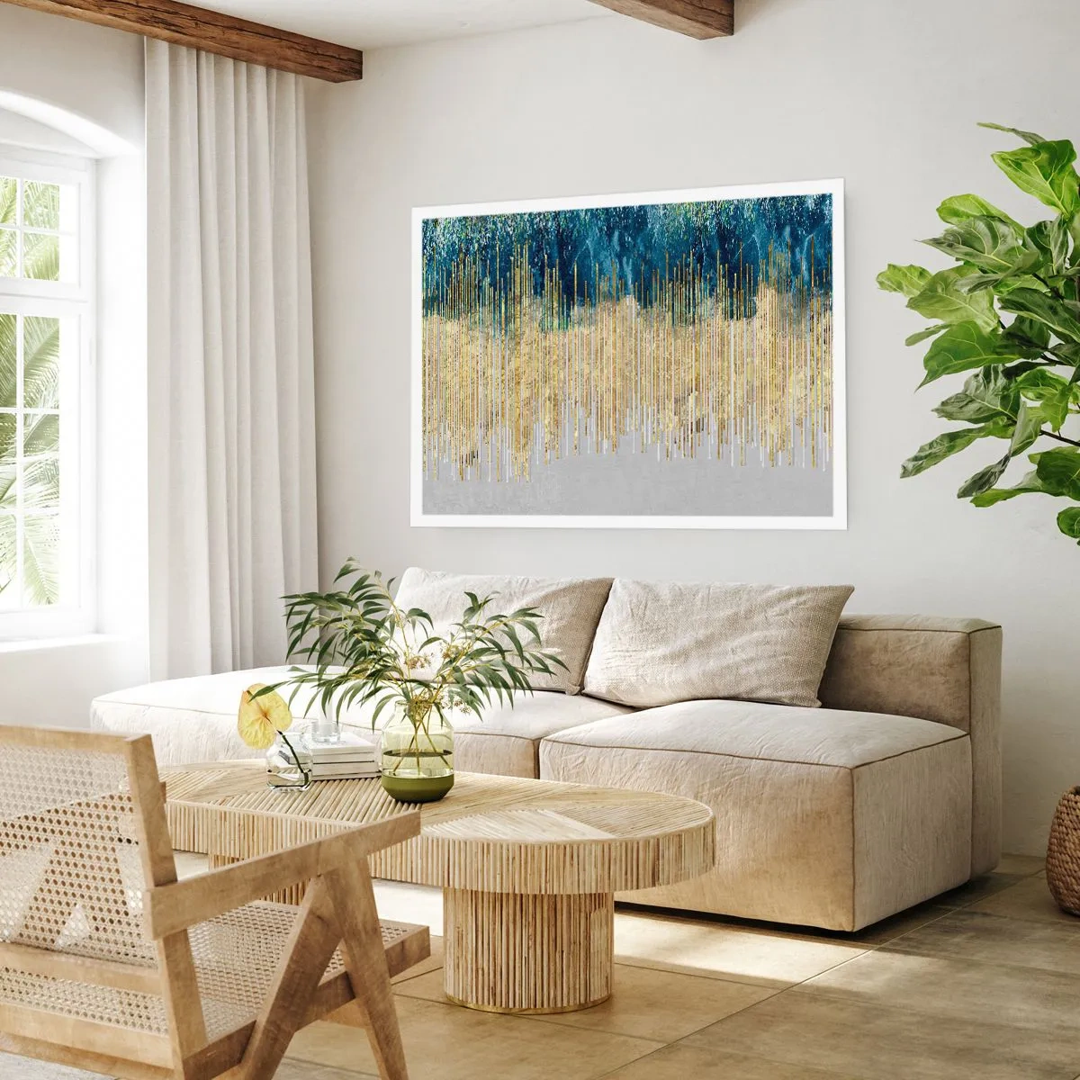 Poster - Vergulde grens - 91x61 cm
