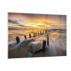 Schilderen op glas - De rauwe schoonheid van de Oostzee - 120x80 cm
