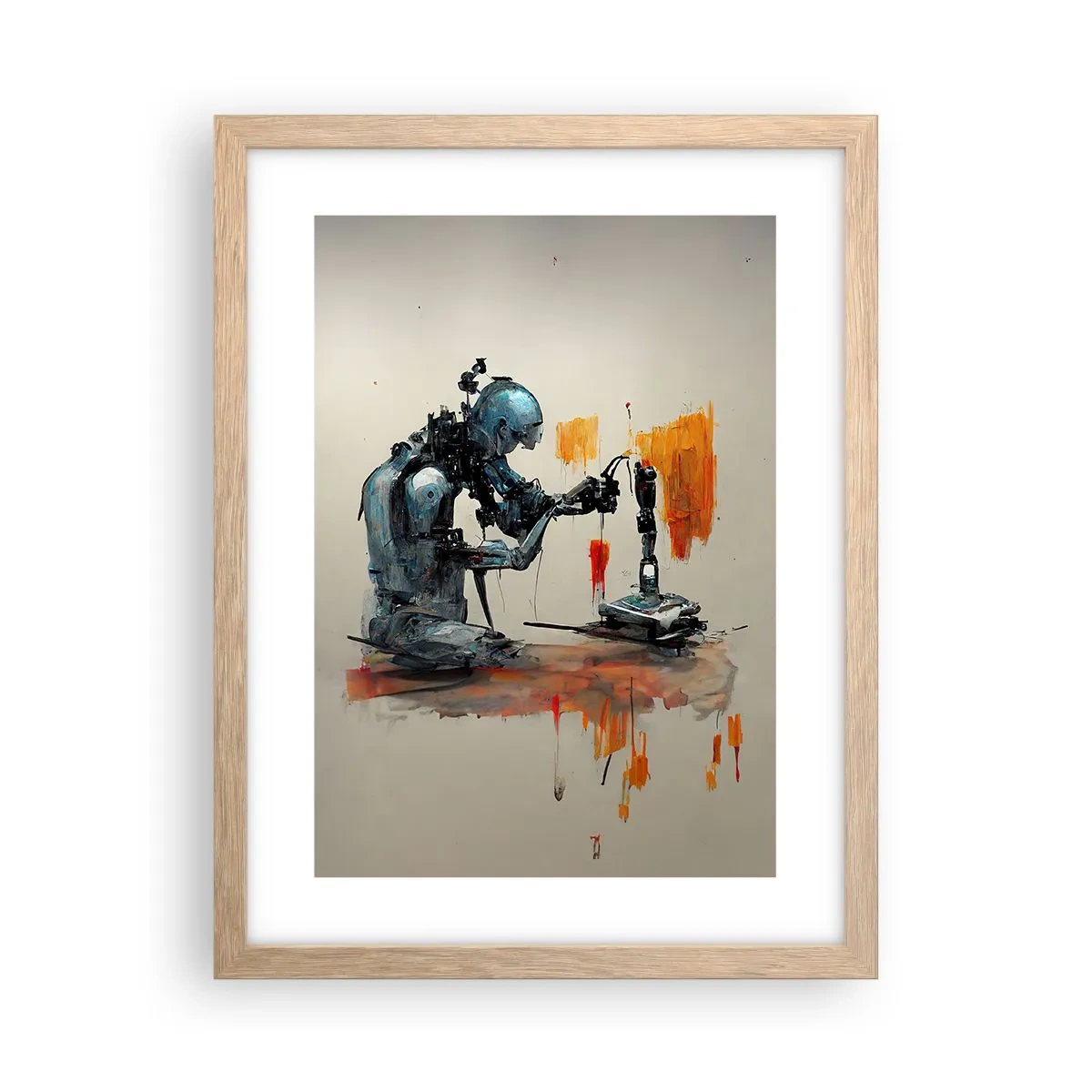 Een poster in een licht eiken lijst - Morgen al… - 30x40 cm