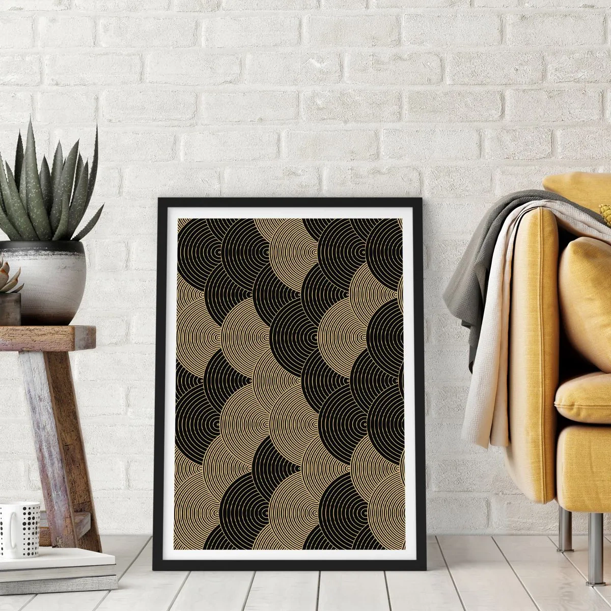 Poster in een zwarte lijst - Eenheid in veelheid - 30x40 cm