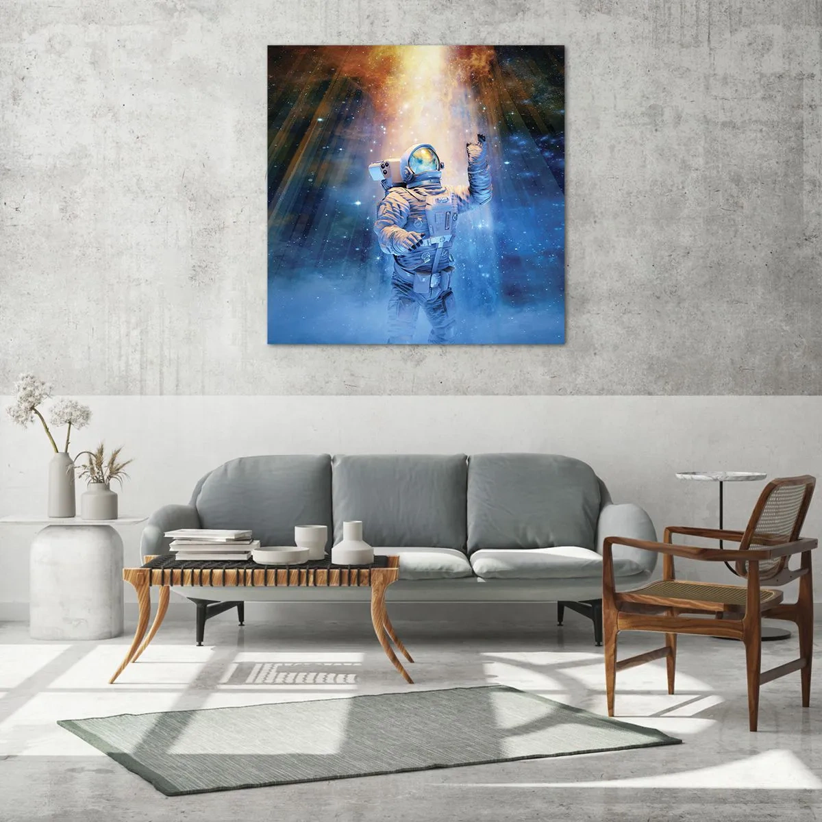 Schilderen op glas - Eindelijk aan het einde - 70x70 cm