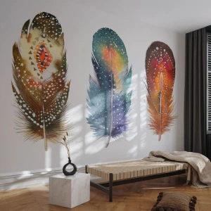 Fotobehang op maat Standard Eco - Rituelen, ceremonies, geheimen - Vogelveer, Vogel, Abstractie