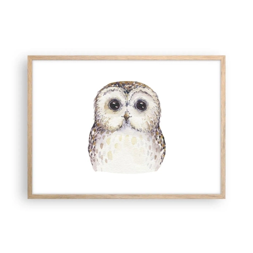 Een poster in een licht eiken lijst - Kijk in mijn ogen - 70x50 cm