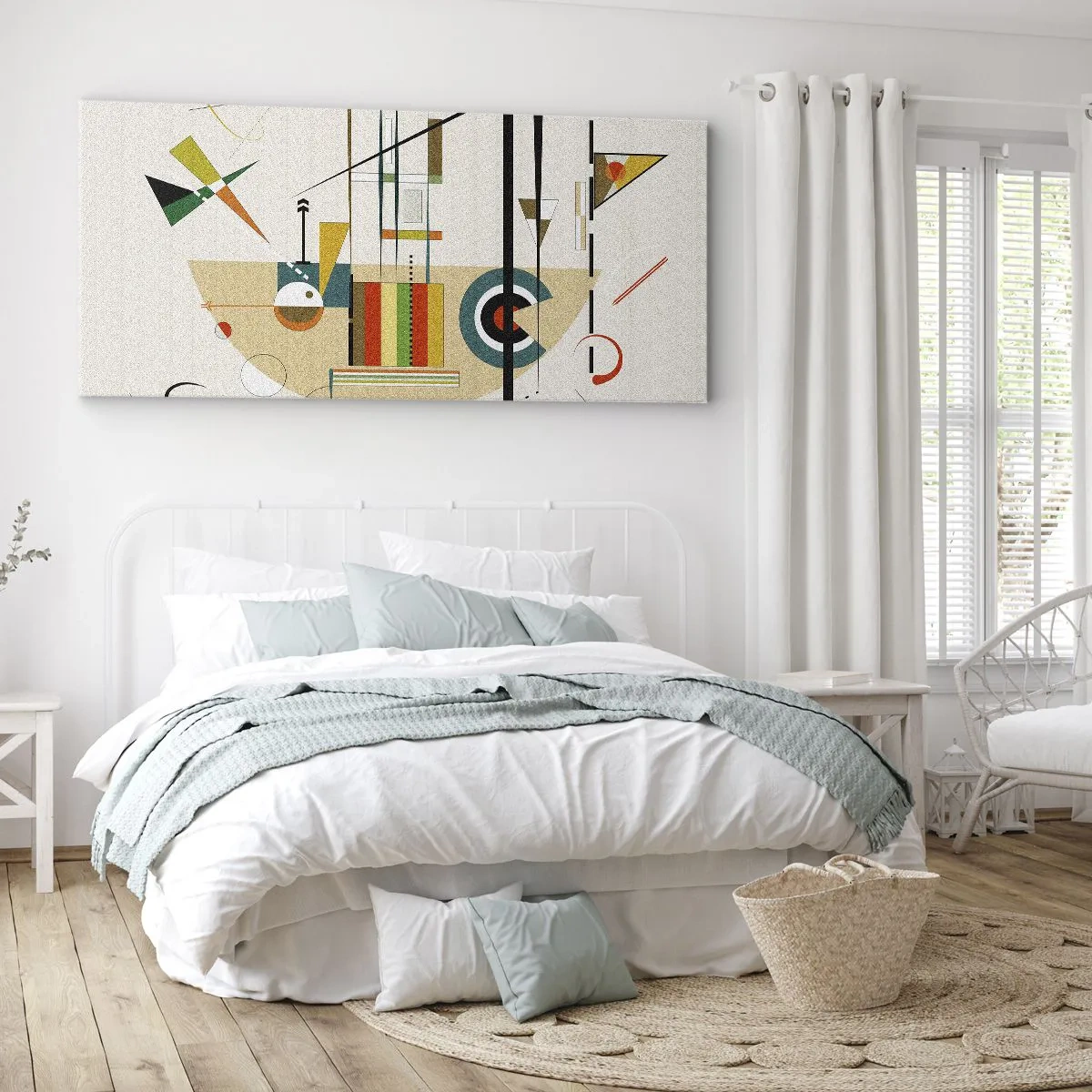 Schilderen op canvas - En de wereld lacht - 100x40 cm