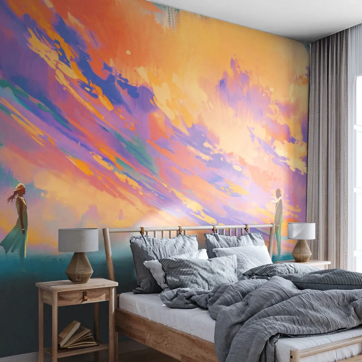 Zelfklevend Fotobehang Deluxe Sticker - Aantrekkingskracht - Abstractie, Vrouw en man, Deel - 450x315 cm