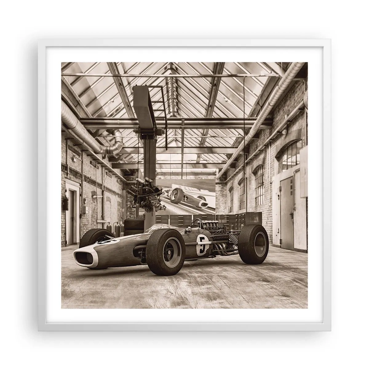 Poster in een witte lijst - De rust van de winnaar - 60x60 cm
