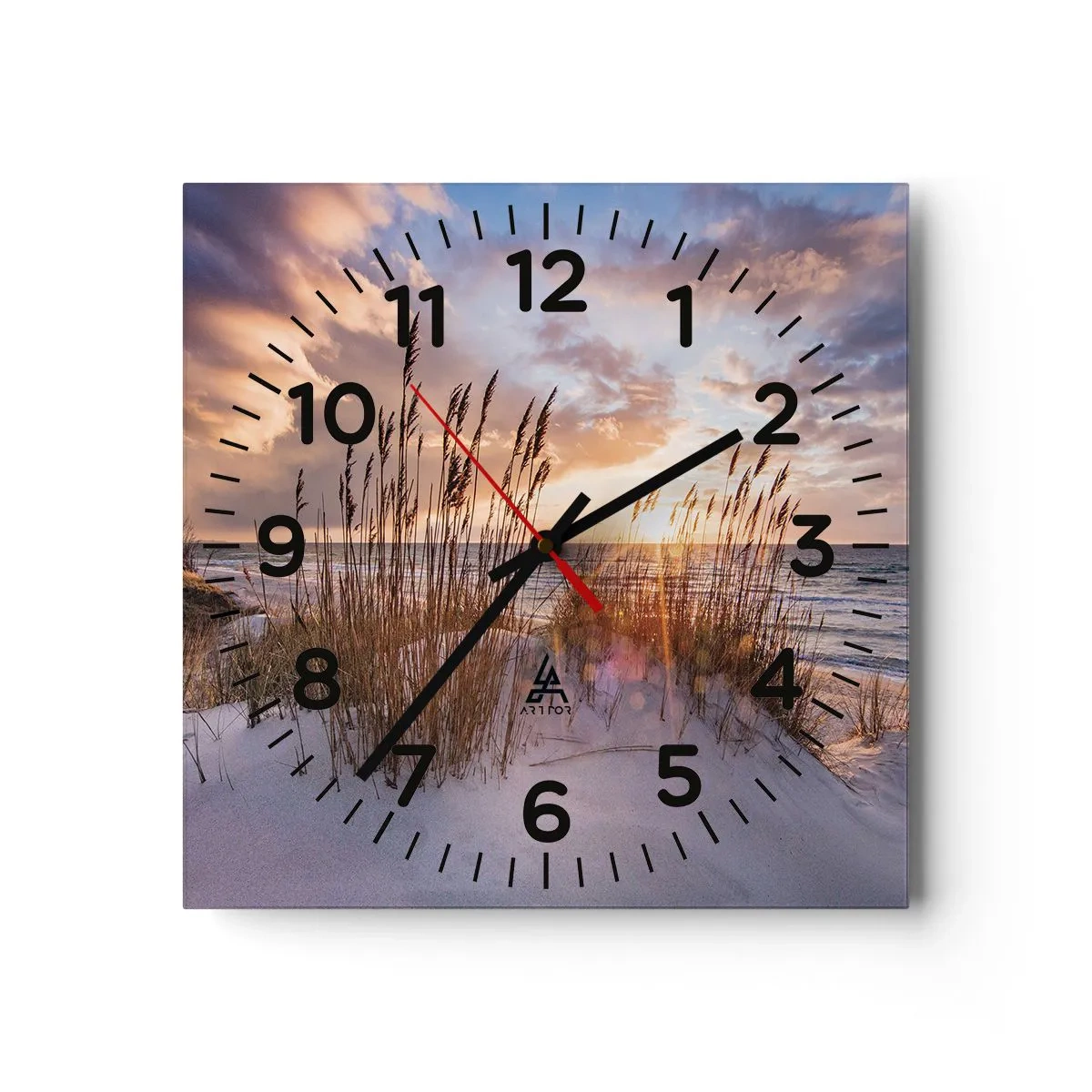 Wandklok - Klok - Afscheid van de zon en de wind - 30x30 cm