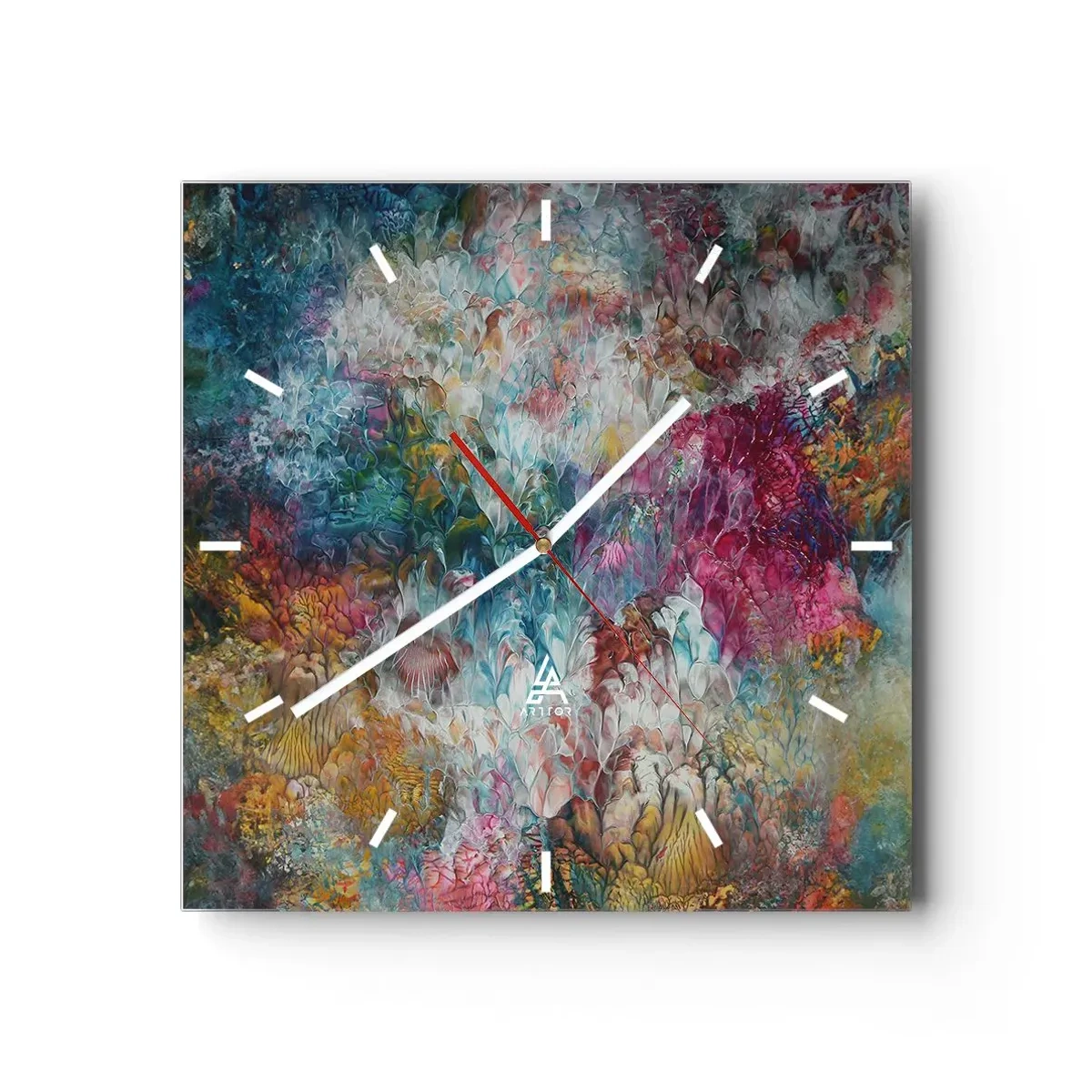 Wandklok - Klok - Volledig in bloei - 40x40 cm