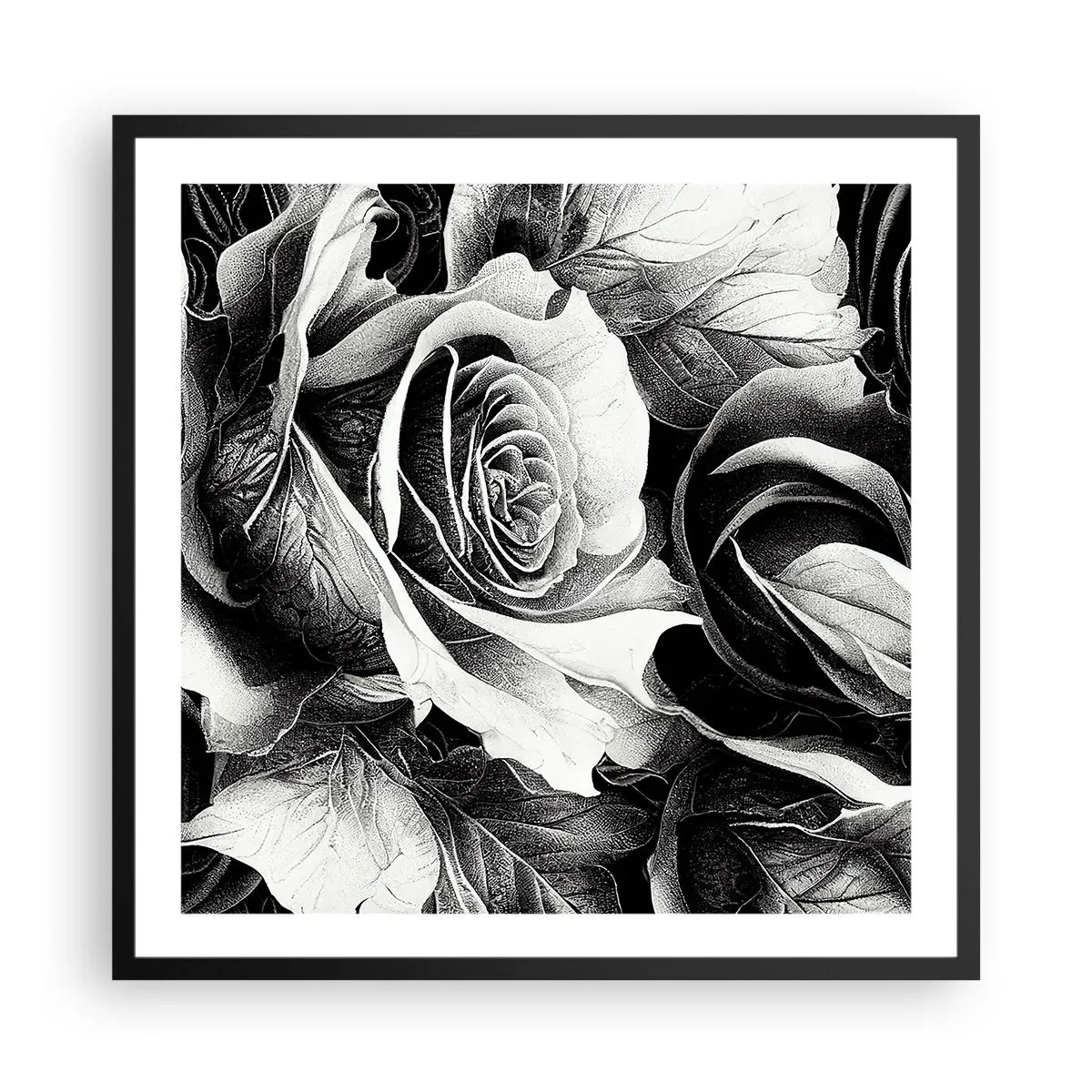 Poster in een zwarte lijst - Altijd een koningin - 60x60 cm