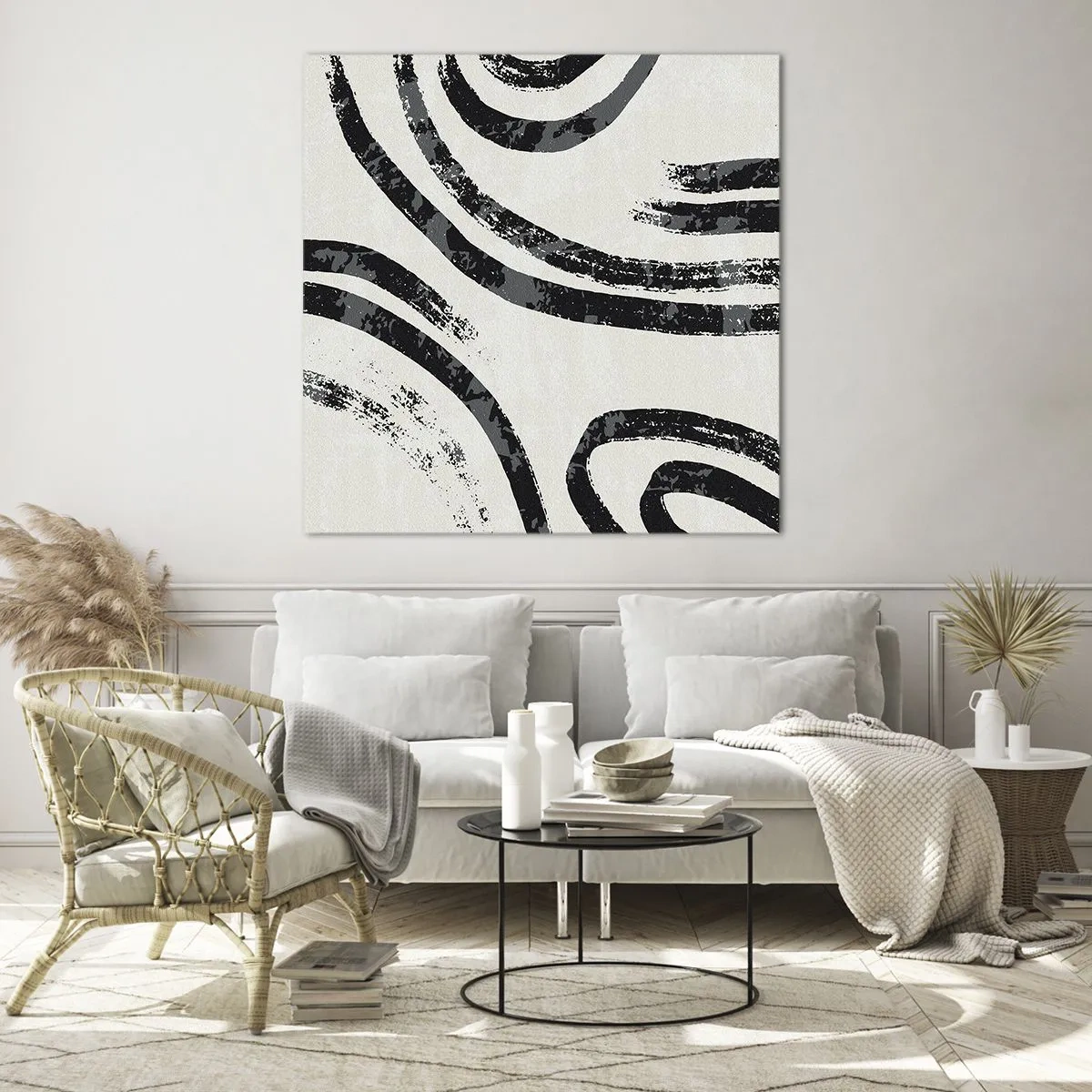 Schilderen op glas - Half gestopt - 60x60 cm