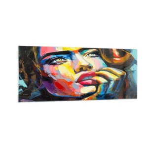 Schilderen op glas - Dromen vliegen in de lucht als vogels - 100x40 cm
