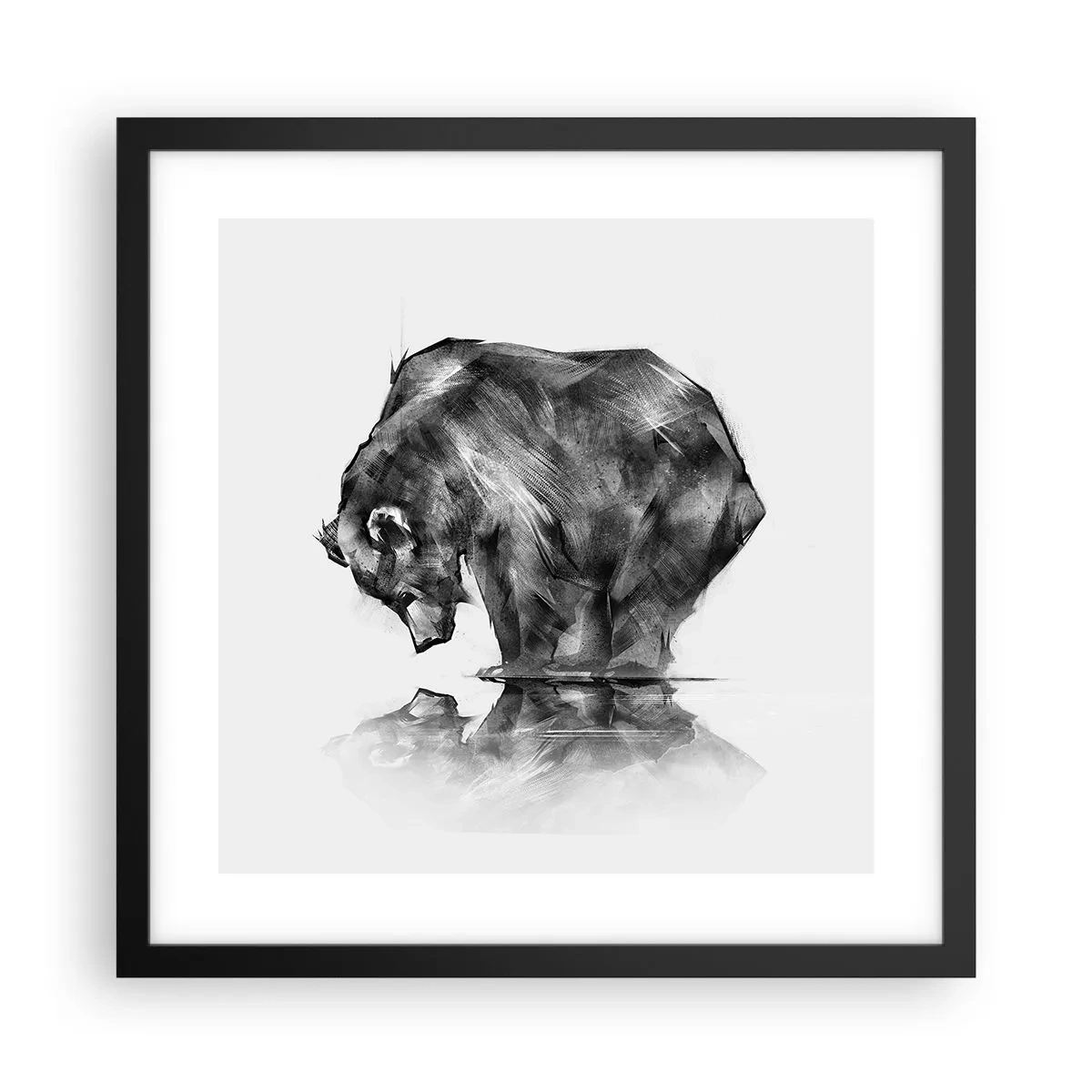 Poster in een zwarte lijst - Leuk om een geliefde persoon te zien - 40x40 cm