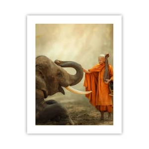 Poster - Ontmoeting tijdens een reis - 40x50 cm