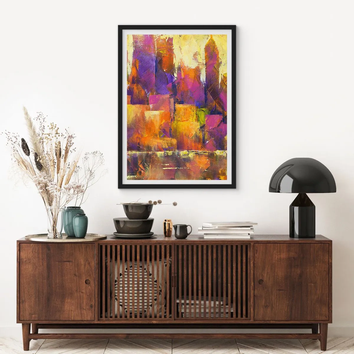 Poster in een zwarte lijst - Metropolitan compositie - 40x50 cm