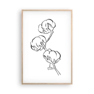 Een poster in een licht eiken lijst - Katoen dons - 61x91 cm