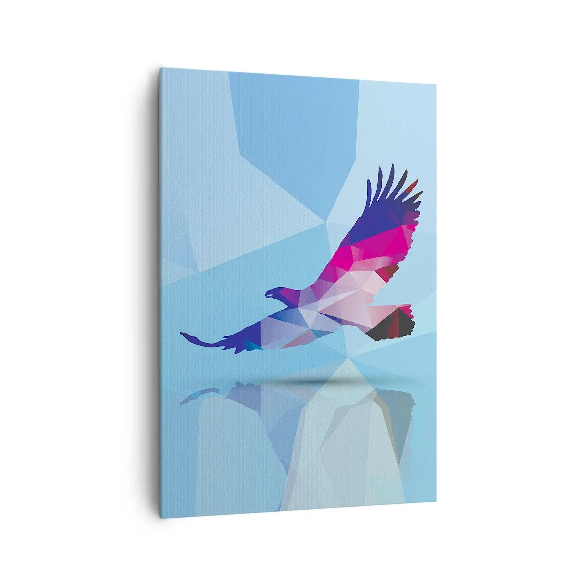 Schilderen op canvas - Adelaar in een lila kristal - 70x100 cm