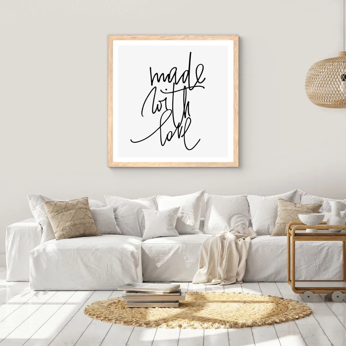 Een poster in een licht eiken lijst - Het beste merk - 30x30 cm