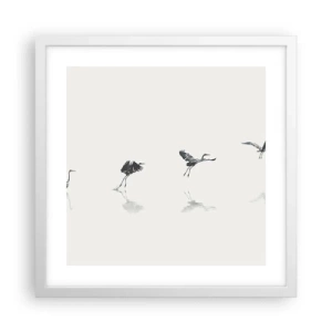 Poster in een witte lijst - Vier eenvoudige stappen - 40x40 cm