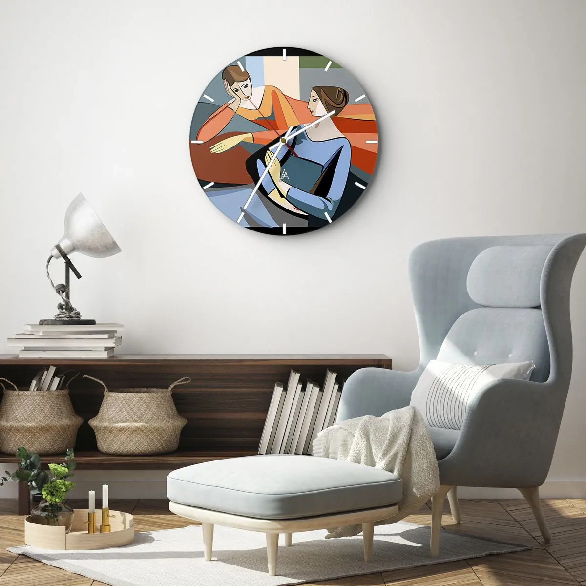 Wandklok - Klok - Een moment van vertrouwen - 30x30 cm