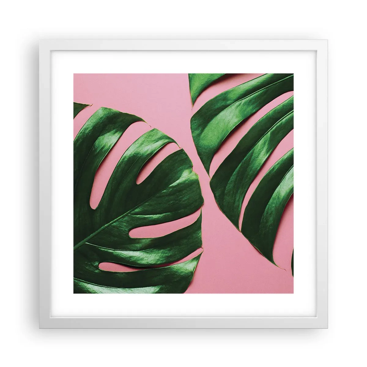 Poster in een witte lijst - Groene rendez-vous - 40x40 cm