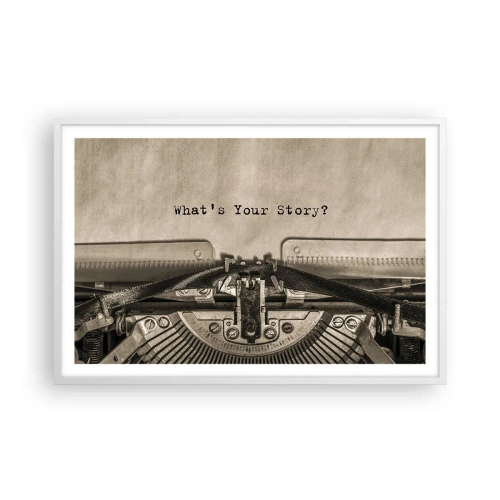 Poster in een witte lijst - Vertel het mee - 91x61 cm
