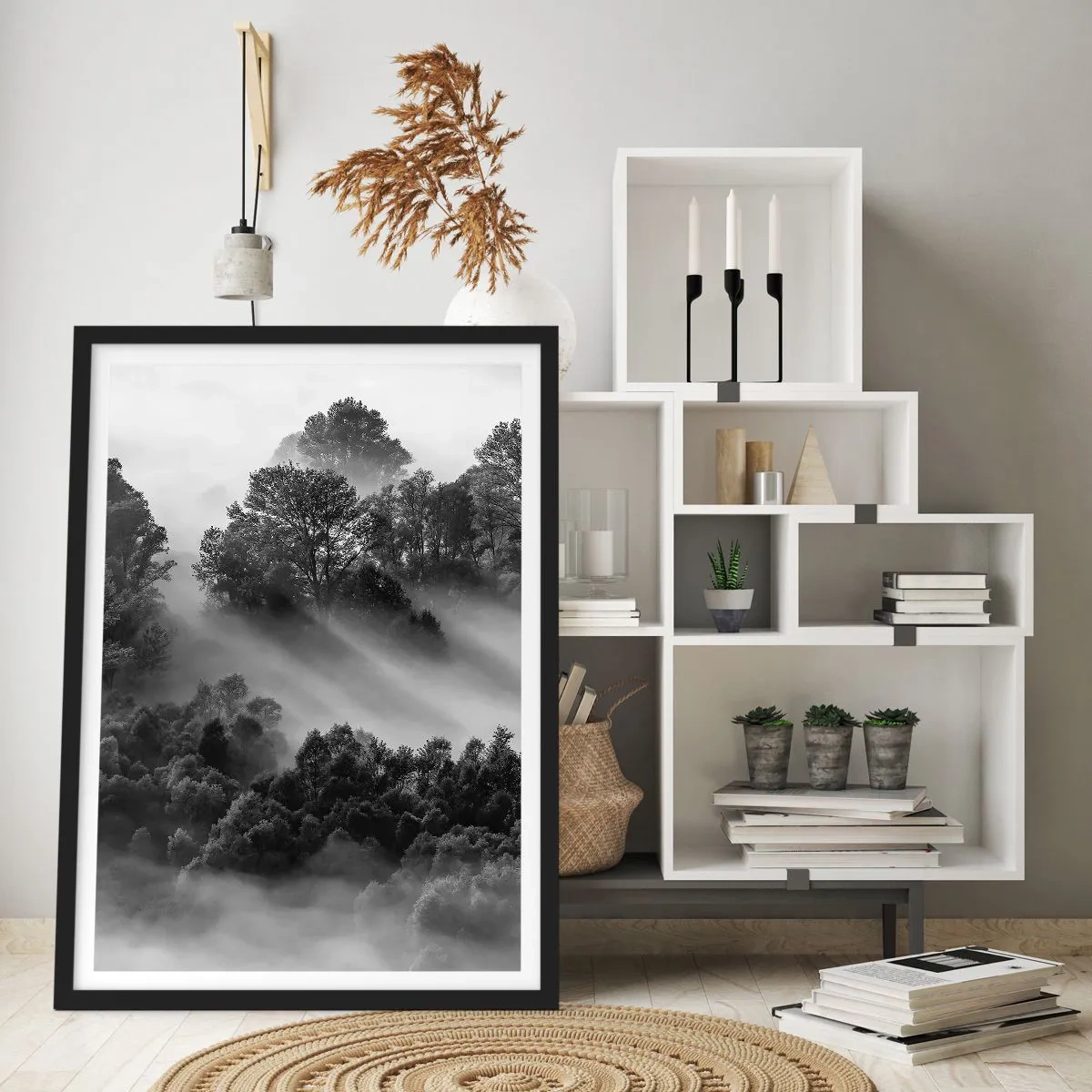 Poster in een zwarte lijst - Opstaand uit de slaap - 61x91 cm