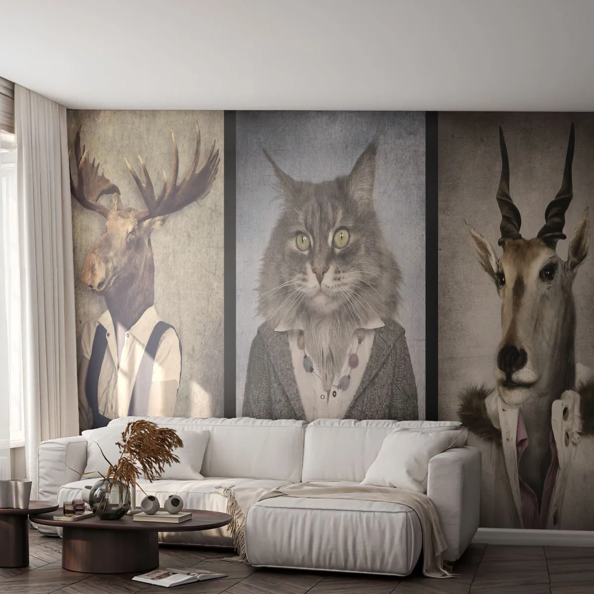 Zelfklevend Fotobehang Deluxe Sticker - Bontjassen zijn weer in de mode - Abstractie, Fantasie, Eland - 250x175 cm