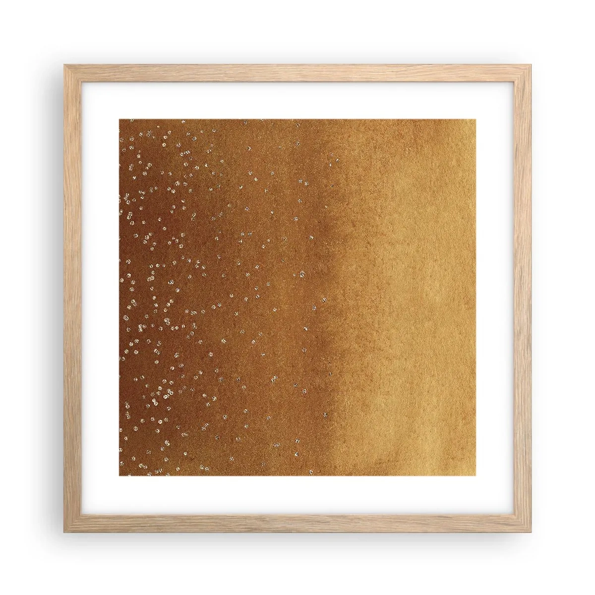 Een poster in een licht eiken lijst - De geboorte van het licht - 40x40 cm