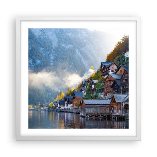 Poster in een witte lijst - Alpine sfeer - 50x50 cm