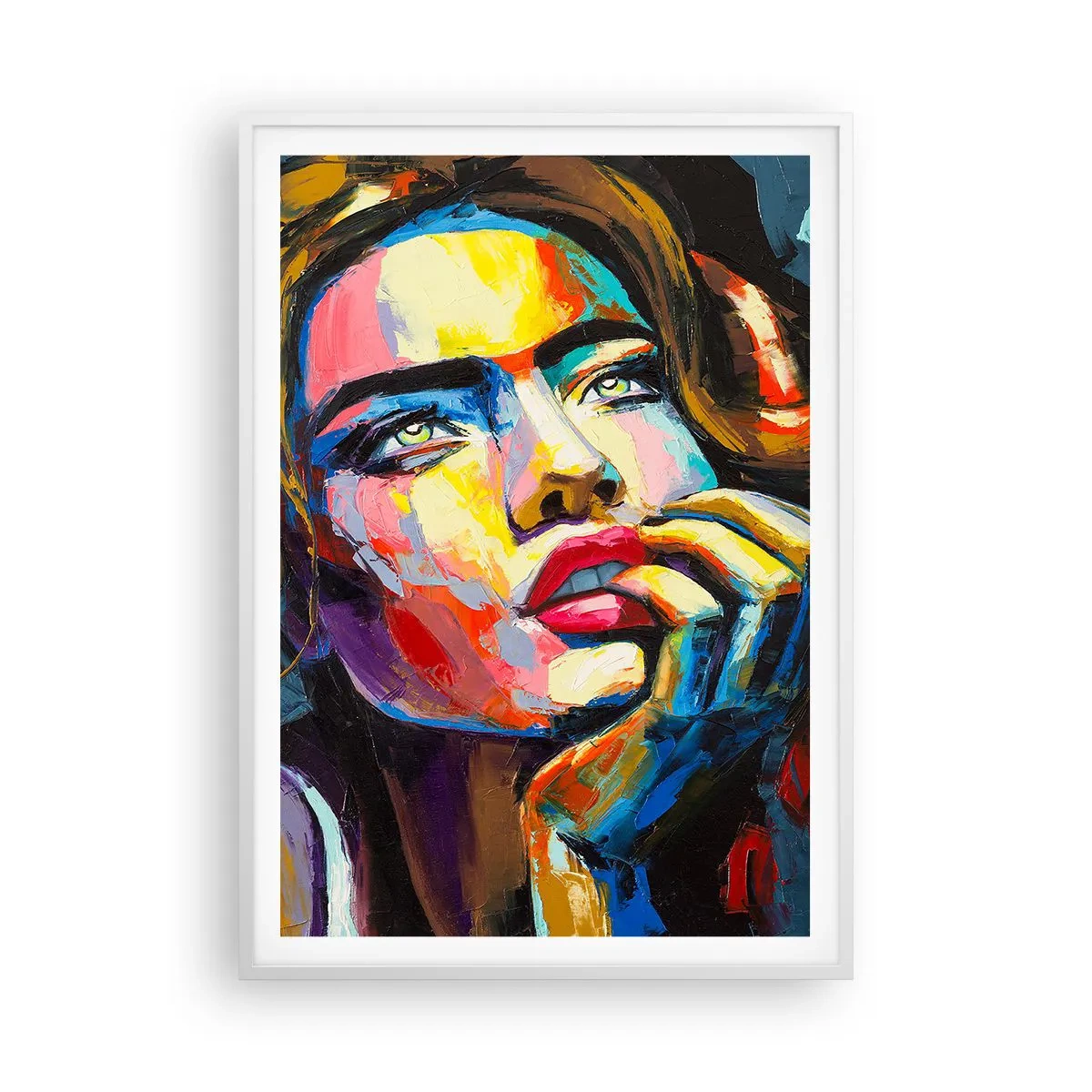 Poster in een witte lijst - Dromen vliegen in de lucht als vogels - 70x100 cm