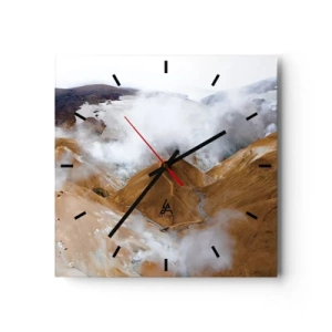 Wandklok - Klok - De rauwe schoonheid van IJsland - 40x40 cm