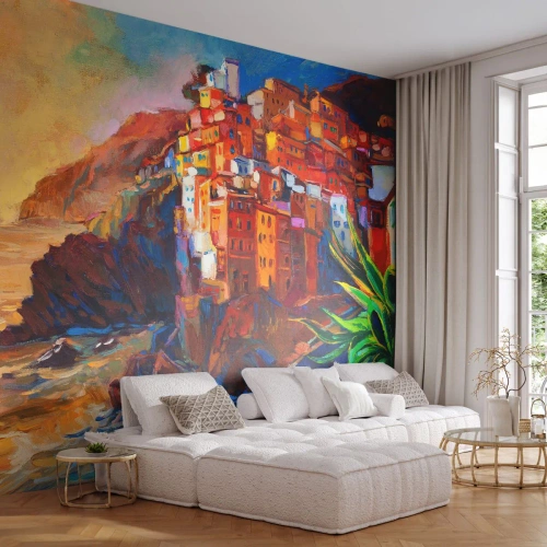 Fotobehang Premium Sand - Italiaanse sfeer - Landschap, Architectuur, Zeekust - 250x175 cm