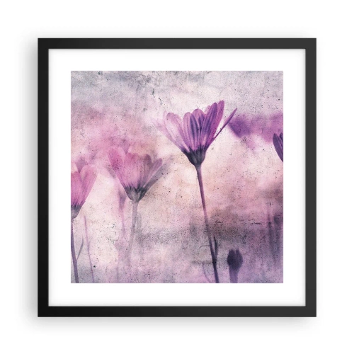 Poster in een zwarte lijst - Een droom van bloemen - 40x40 cm