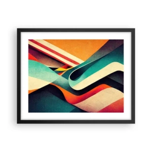 Poster in een zwarte lijst - Intensieve compositie - 50x40 cm